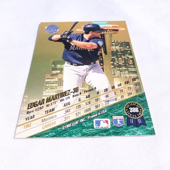 1992 & 1993 Leaf Edgar Martínez cards open to reasonable offers - Picture 8 of 10